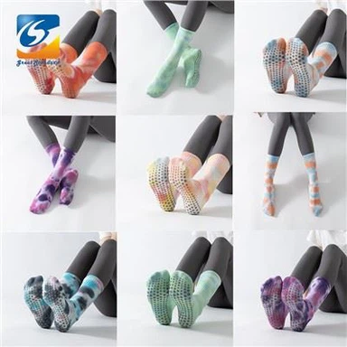 Chaussettes de yoga antidérapantes tie-dye