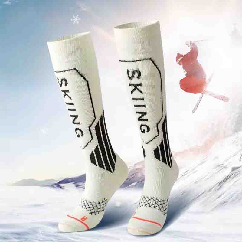 Chaussettes de ski hautes en laine mérinos